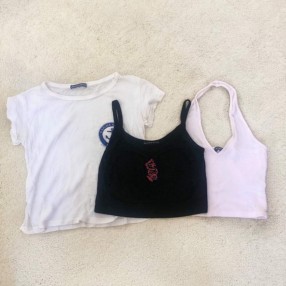 3 brandy Melville crop tops